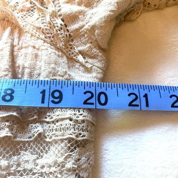 Cream Chris McLaughlin Tiered Sheath Dress with Bell Sleeves - Picture 8 of 9